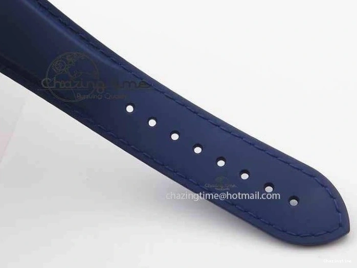 0508 Chic Planet Ocean Master Chrono 45mm SS OM 1:1 Best Edition Blue Dial On Blue Rubber Strap A 8172